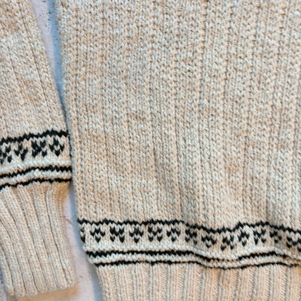 Vintage Polo By Ralph Lauren Nordic Snowflake Cotton Linen Knit Sweater Mens - Picture 6 of 16